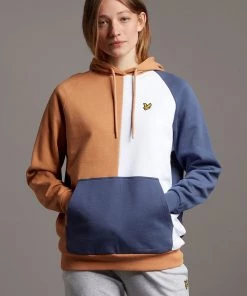 Lyle & Scott White Patchwork Hoodie