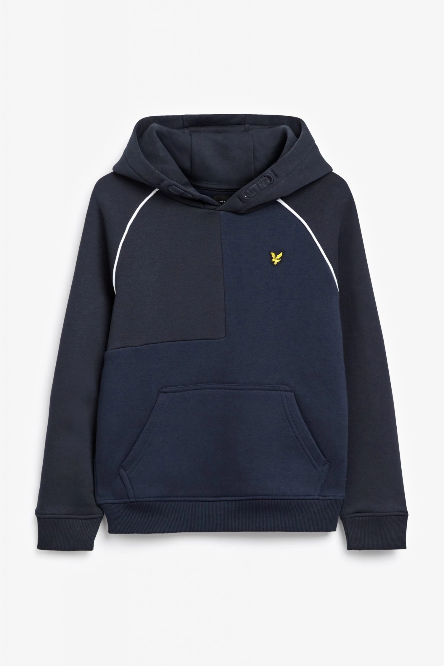 Lyle & Scott Blue Raglan Cut And Sew OTH Hoodie 1 Lyle & Scott Blue Raglan Cut And Sew OTH Hoodie