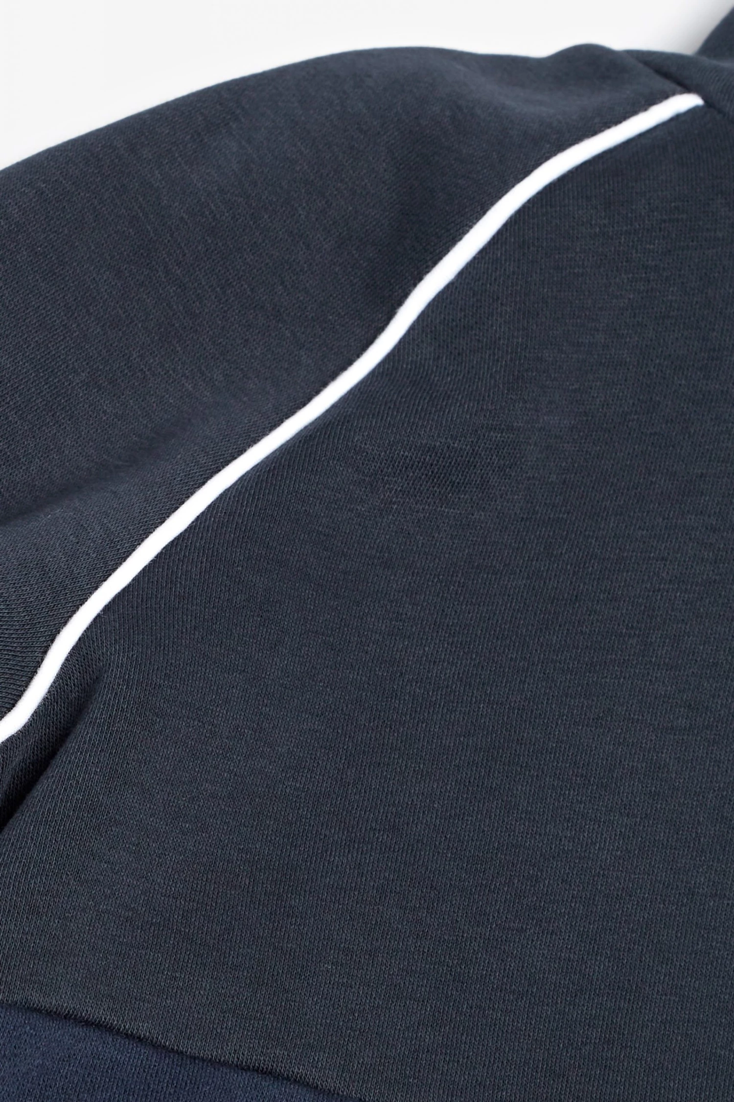 Lyle & Scott Blue Raglan Cut And Sew OTH Hoodie 4 Lyle & Scott Blue Raglan Cut And Sew OTH Hoodie - Image 4