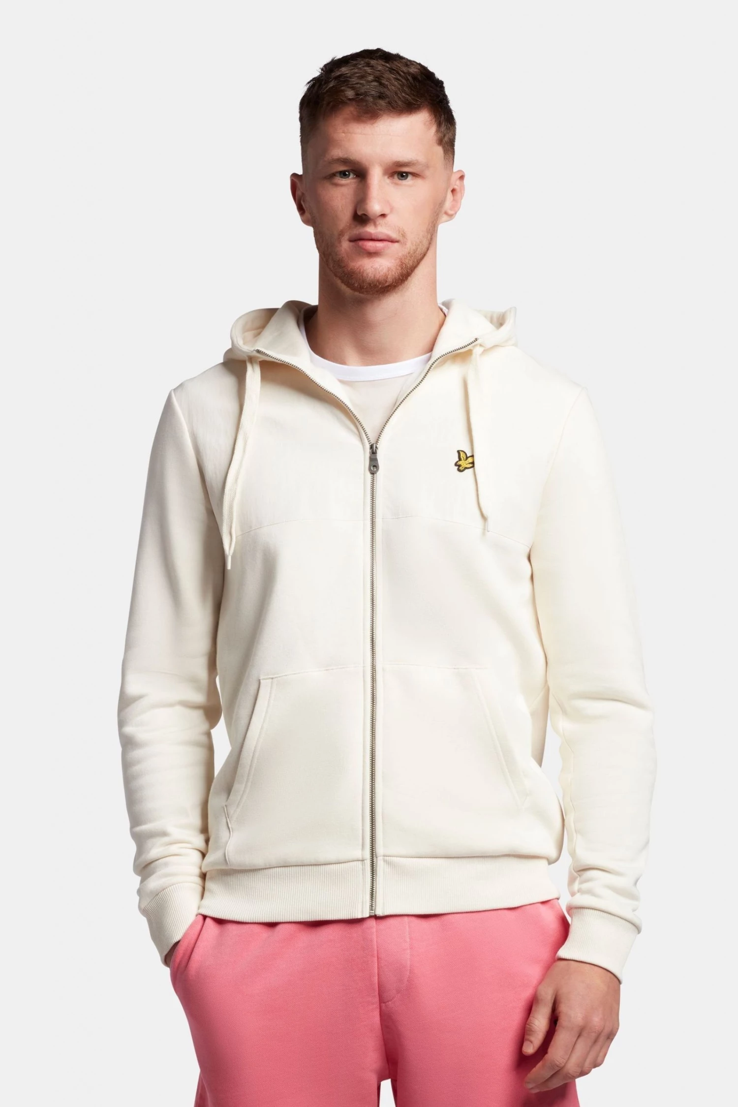 Lyle & Scott White Nylon Mix Hoodie 1 Lyle & Scott White Nylon Mix Hoodie