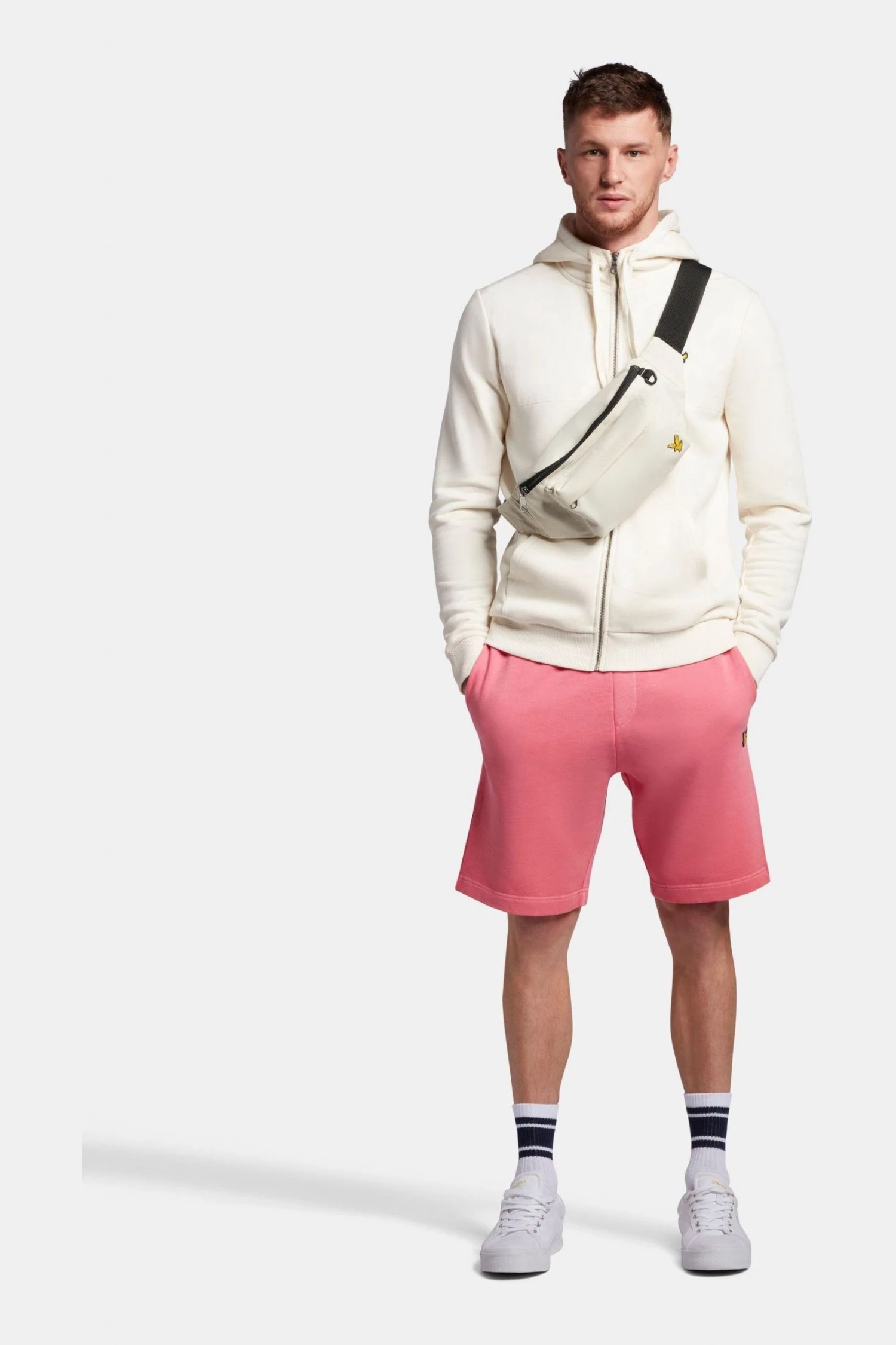 Lyle & Scott White Nylon Mix Hoodie 3 Lyle & Scott White Nylon Mix Hoodie - Image 3