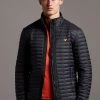 Lyle & Scott Black Block Quilted Jacket