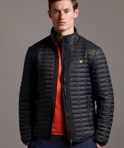 Lyle & Scott Black Block Quilted Jacket