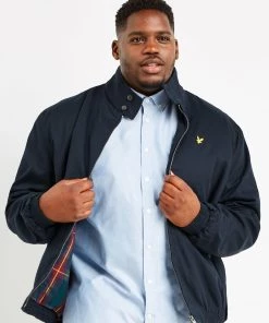 Lyle & Scott Plus Navy Harrington Jacket