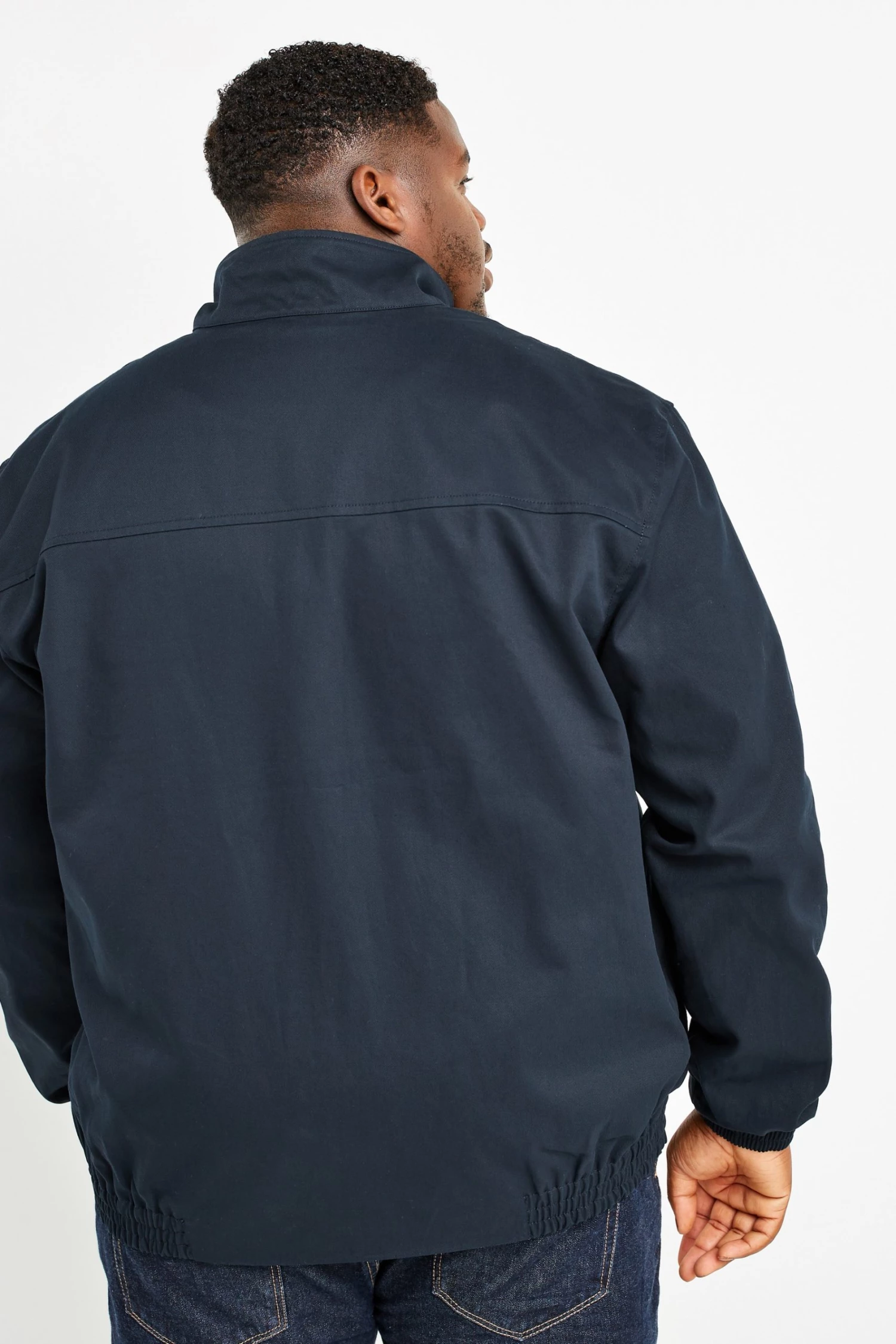 Lyle & Scott Plus Navy Harrington Jacket 2 Lyle & Scott Plus Navy Harrington Jacket - Image 2