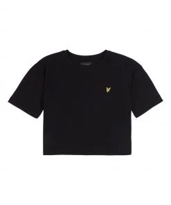 Lyle & Scott Pink Boxy SS Crop T-Shirt