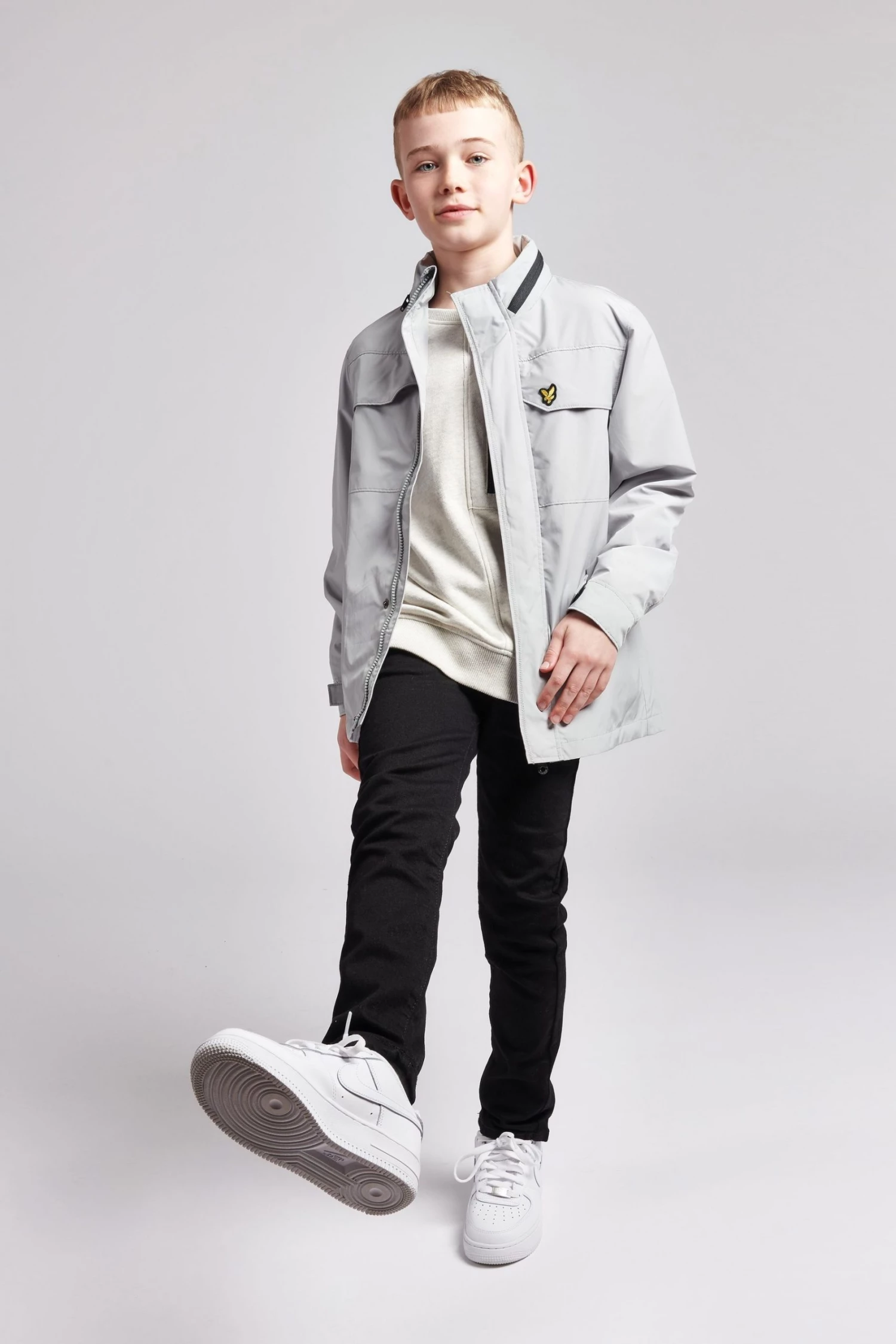 Lyle & Scott Grey Pocket Funnel Jacket 1 Lyle & Scott Grey Pocket Funnel Jacket