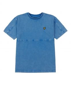 Lyle & Scott Blue Acid Wash T-Shirt