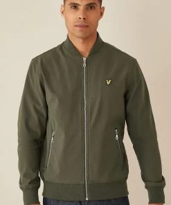 Lyle & Scott Olive Green Softshell Bomber Jacket