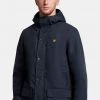 Lyle & Scott Navy Blue Hooded Parka Jacket