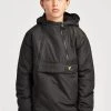 Lyle & Scott Black Dual Zip Ripstop Hooded Jacket