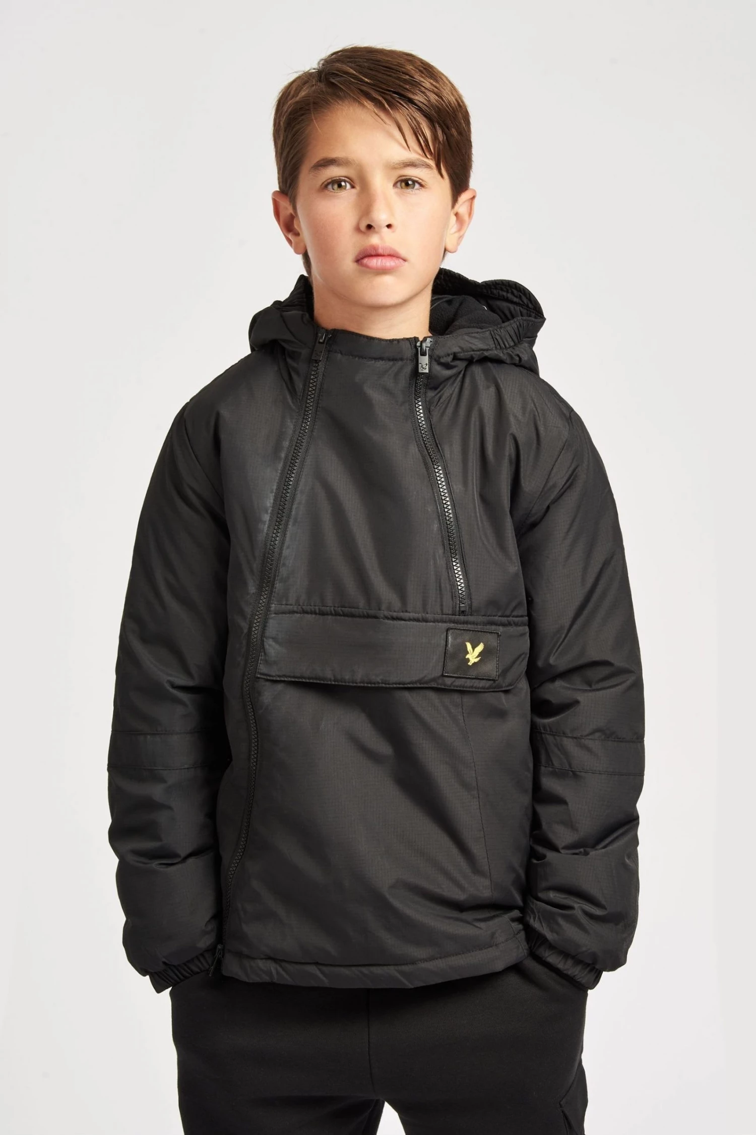 Lyle & Scott Black Dual Zip Ripstop Hooded Jacket 1 Lyle & Scott Black Dual Zip Ripstop Hooded Jacket
