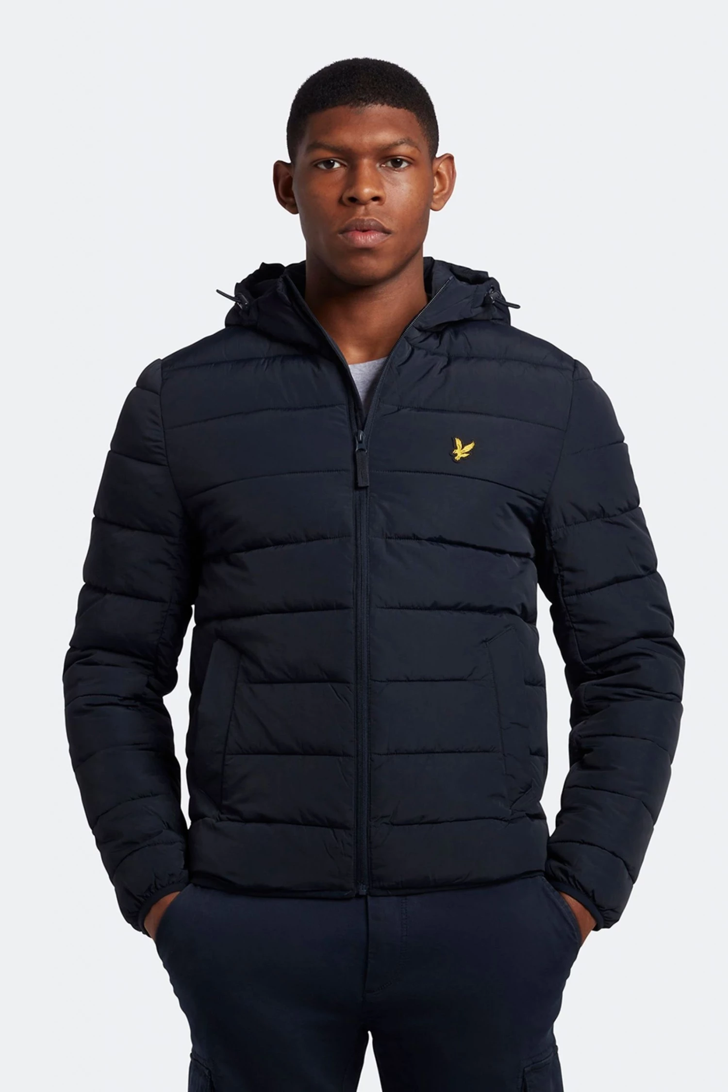 Lyle & Scott Blue Lightweight Puffer Jacket 1 Lyle & Scott Blue Lightweight Puffer Jacket