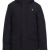 Lyle & Scott Black Parka Coat