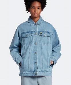 Lyle & Scott Oversized Blue Denim Jacket