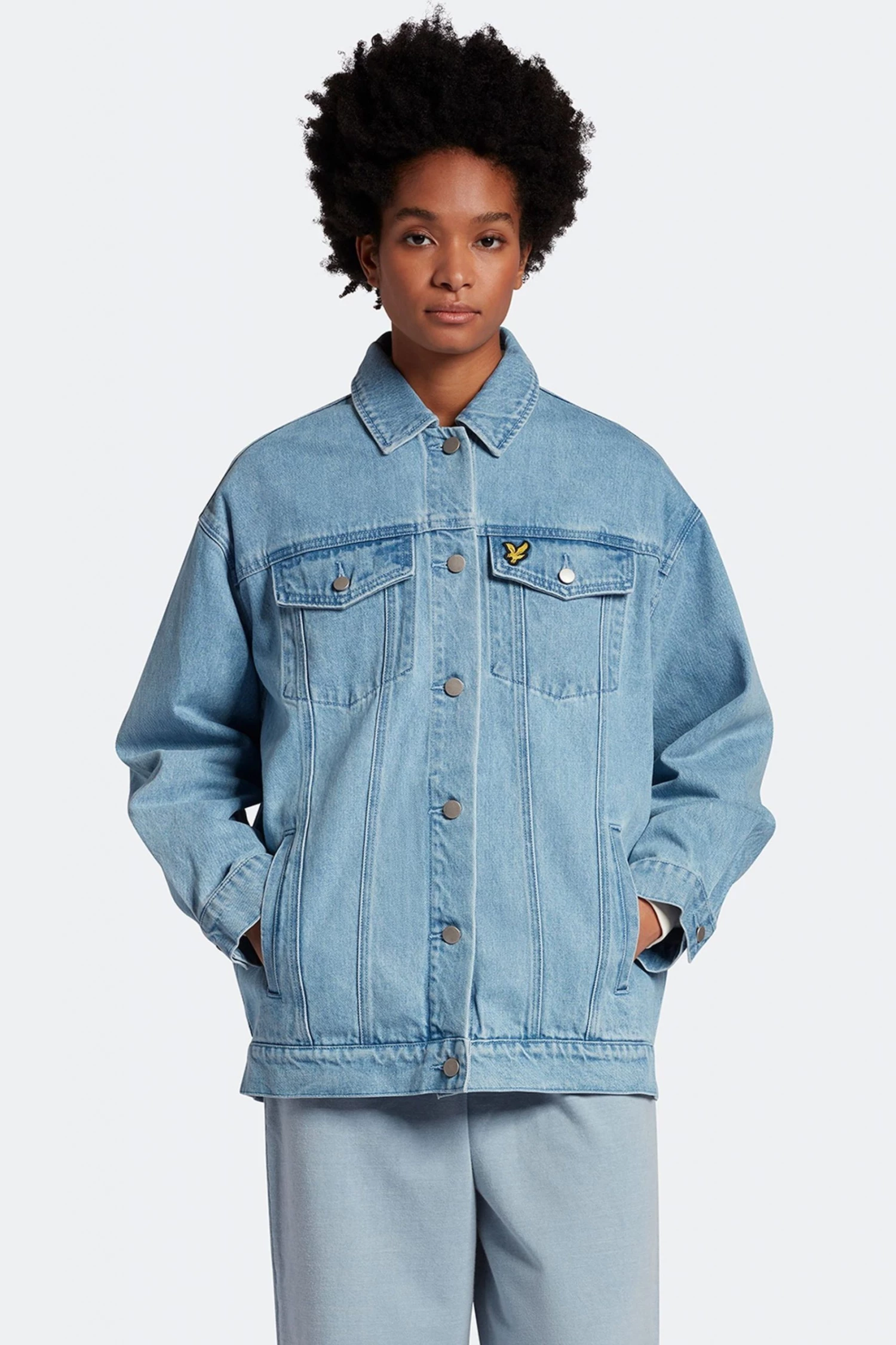 Lyle & Scott Oversized Blue Denim Jacket 1 Lyle & Scott Oversized Blue Denim Jacket