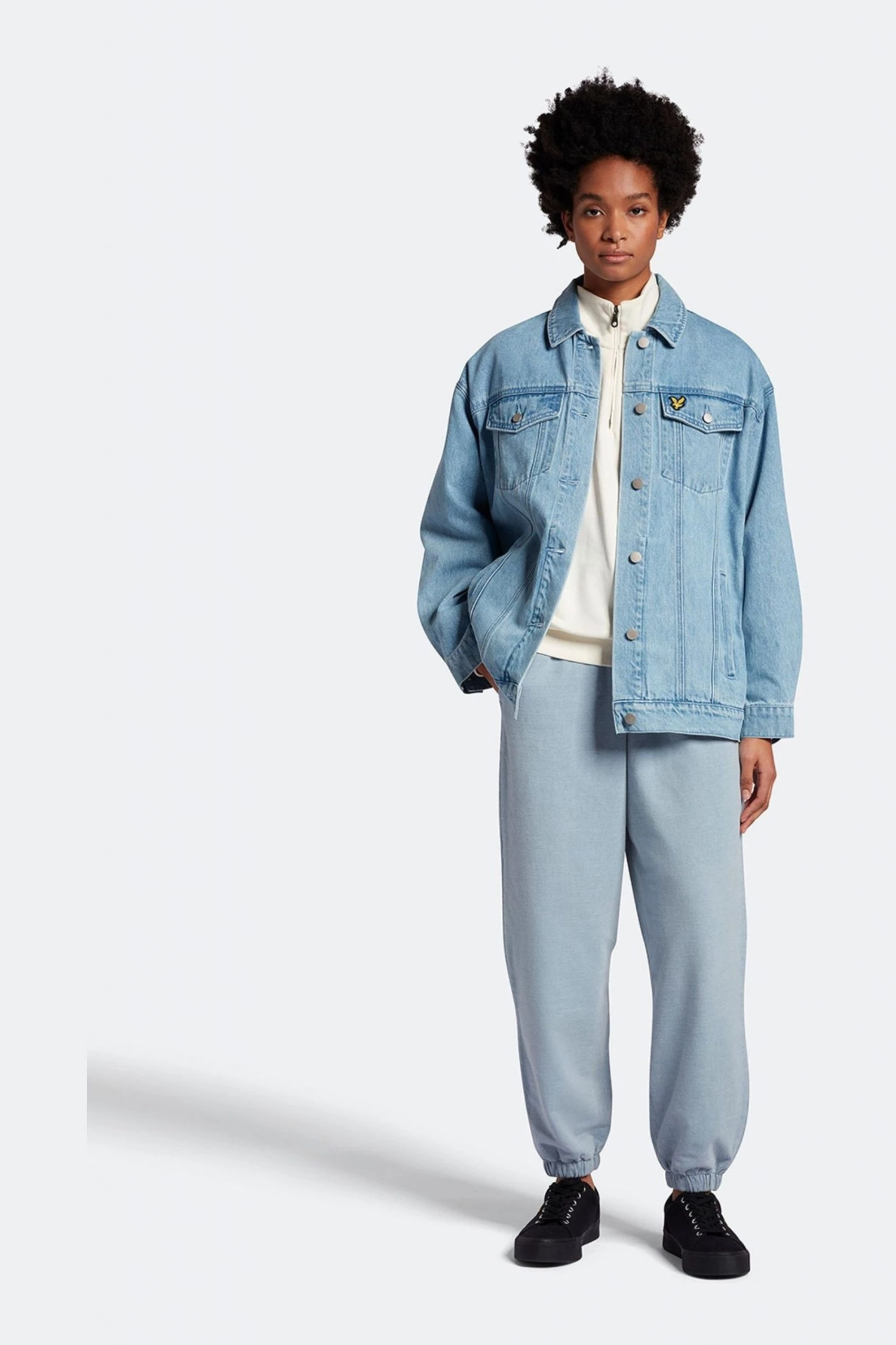 Lyle & Scott Oversized Blue Denim Jacket 3 Lyle & Scott Oversized Blue Denim Jacket - Image 3