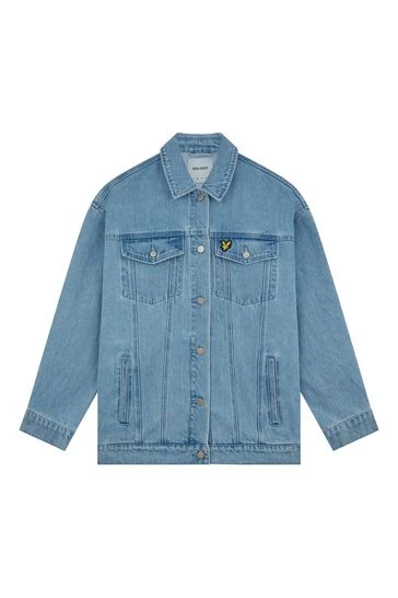 Lyle & Scott Oversized Blue Denim Jacket 6 Lyle & Scott Oversized Blue Denim Jacket - Image 6