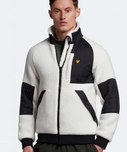 Lyle & Scott White Reversible Shearling Jacket