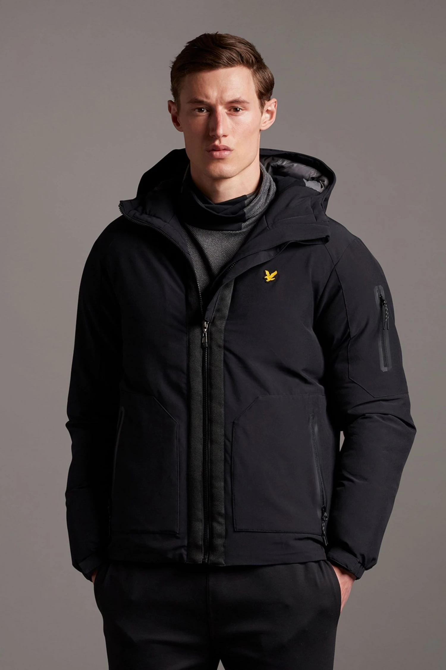 Lyle & Scott Black Cover-Up Puffer Jacket 1 Lyle & Scott Black Cover-Up Puffer Jacket