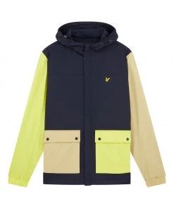 Lyle & Scott Blue Colourblock Hooded Jacket