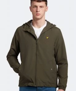 Lyle & Scott Green Zip Through Hooded Jacket
