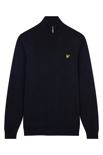 Lyle & Scott Golf Quarter Zip Pullover Jumper Black 12 Lyle & Scott Golf Quarter Zip Pullover Jumper Black - Image 12