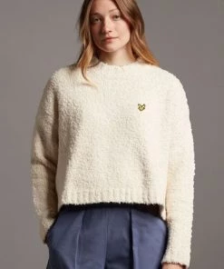 Lyle & Scott White Boucle Jumper -Lyle & Scott Outlet | Sale unnamed file 1307
