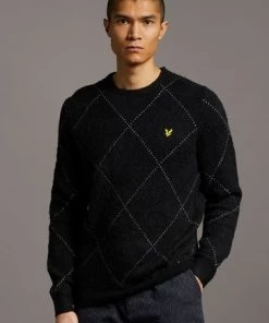 Lyle & Scott Lyle And Scott Brushed Argyle Jumper Navy -Lyle & Scott Outlet | Sale unnamed file 1322