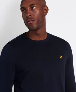 Lyle & Scott Crew-Neck Cotton Merino Jumper Emerald Green -Lyle & Scott Outlet | Sale unnamed file 1337 scaled