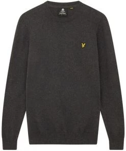 Lyle & Scott Crew-Neck Cotton Merino Jumper Emerald Green -Lyle & Scott Outlet | Sale unnamed file 1343