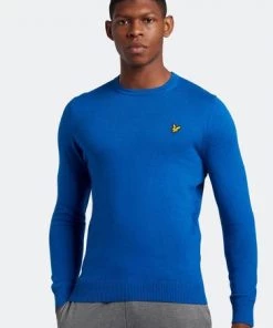 Lyle & Scott Crew-Neck Cotton Merino Jumper Emerald Green -Lyle & Scott Outlet | Sale unnamed file 1344