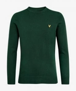 Lyle & Scott Crew-Neck Cotton Merino Jumper Emerald Green -Lyle & Scott Outlet | Sale unnamed file 1347