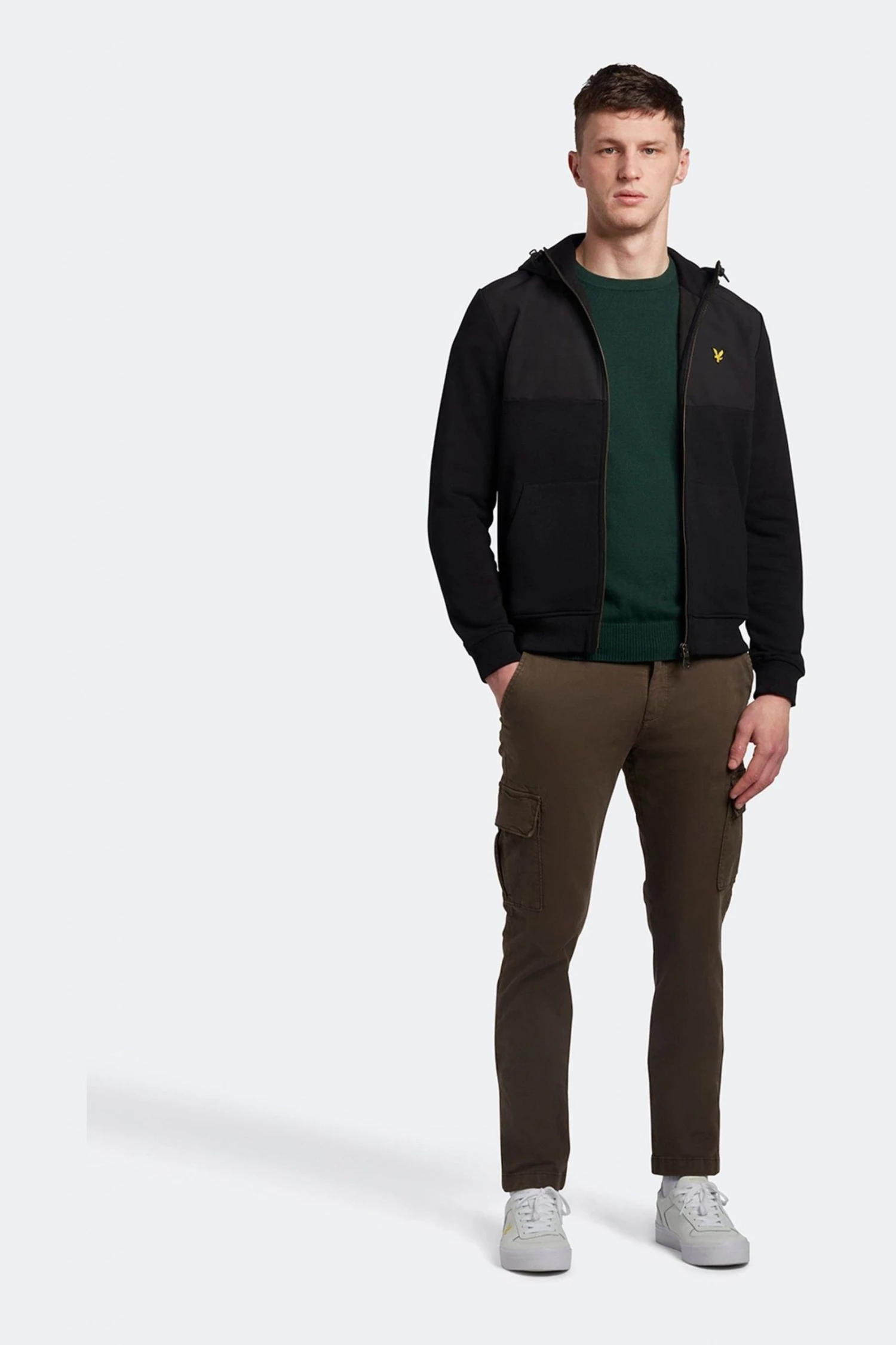 Lyle & Scott Green Cotton Merino Crew Jumper 3 Lyle & Scott Green Cotton Merino Crew Jumper - Image 3