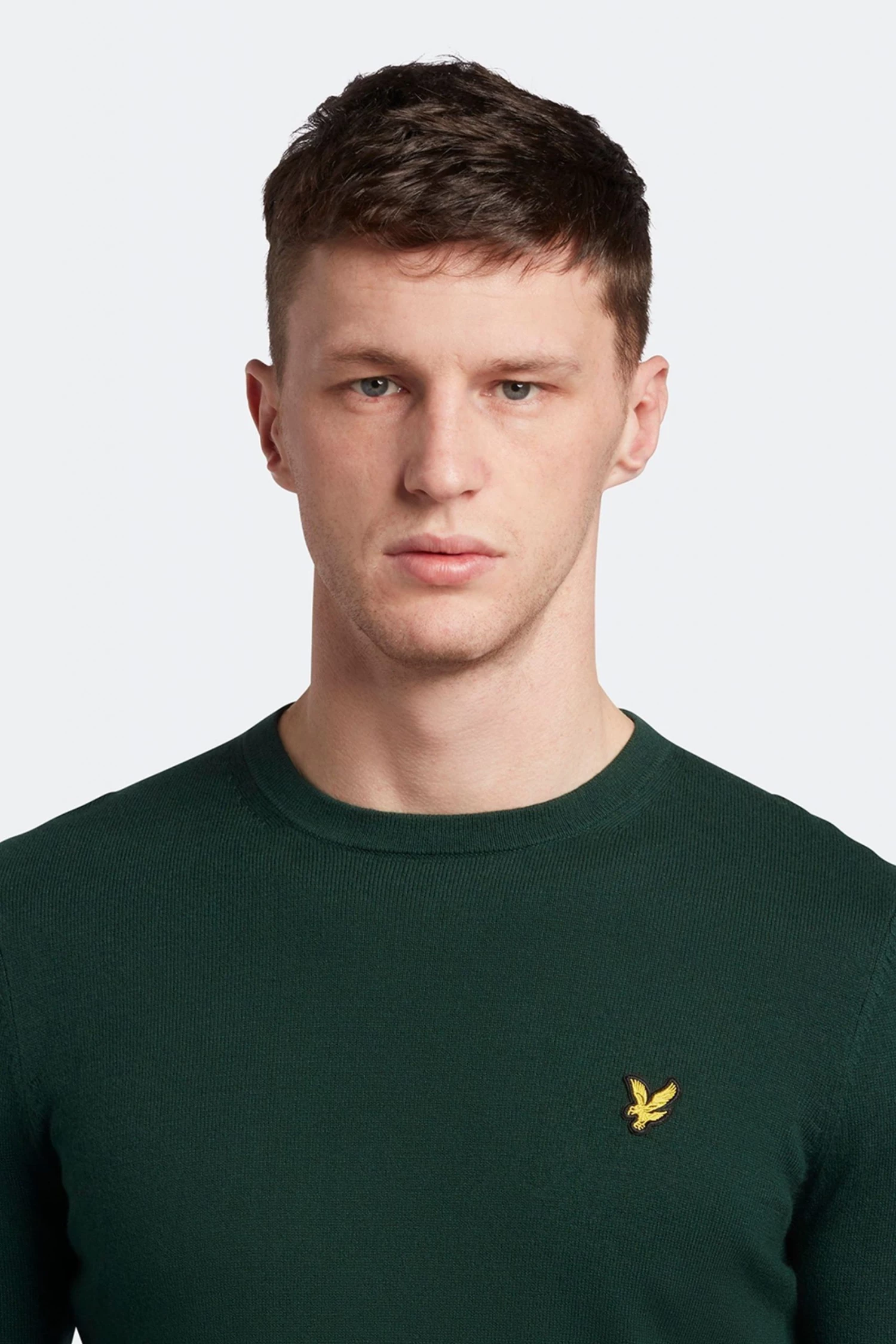 Lyle & Scott Green Cotton Merino Crew Jumper 4 Lyle & Scott Green Cotton Merino Crew Jumper - Image 4