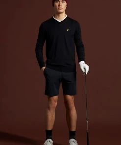 Lyle & Scott Golf Marl V-Neck Merino Jumper Black -Lyle & Scott Outlet | Sale unnamed file 1367 scaled
