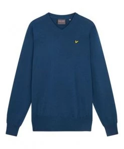 Lyle & Scott Golf Marl V-Neck Merino Jumper Black -Lyle & Scott Outlet | Sale unnamed file 1371