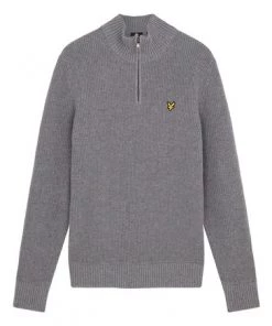 Lyle & Scott Ribbed 1/4 Zip Jumper Brown -Lyle & Scott Outlet | Sale unnamed file 1383