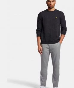 Lyle & Scott Grey Crew Neck Lambswool Blend Jumper -Lyle & Scott Outlet | Sale unnamed file 1389 scaled