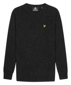 Lyle & Scott Grey Crew Neck Lambswool Blend Jumper -Lyle & Scott Outlet | Sale unnamed file 1391