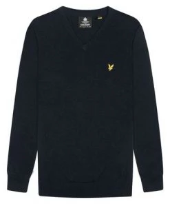 Lyle & Scott Plus V-Neck Cotton Merino Jumper Black 14 Lyle & Scott Plus V-Neck Cotton Merino Jumper Black -Lyle & Scott Outlet | Sale unnamed file 1404