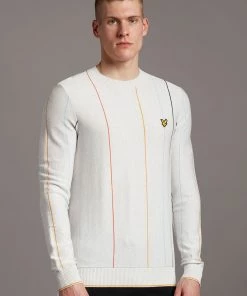 Lyle & Scott Vertical Stripe Crew Neck Jumper