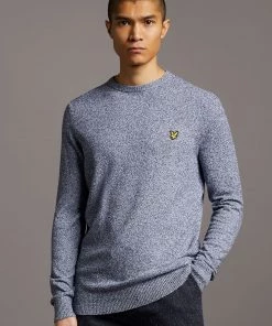 Lyle & Scott Boucle Mottled Jumper Navy