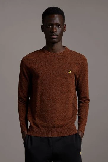 Lyle & Scott Boucle Mottled Jumper Navy 3 Lyle & Scott Boucle Mottled Jumper Navy - Image 3