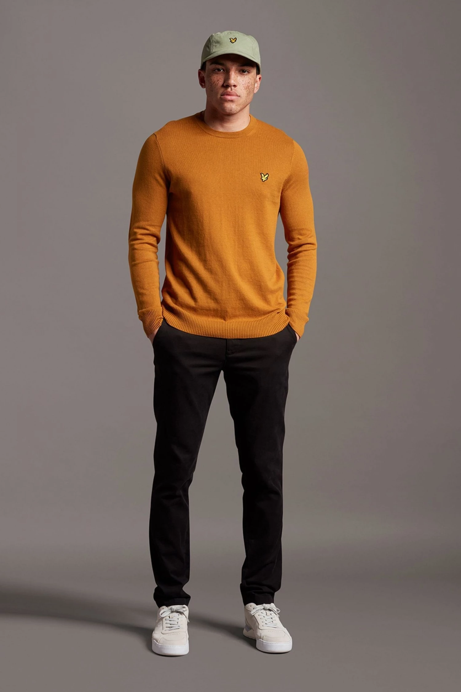 Lyle & Scott Brown Cotton Merino Crew Jumper 3 Lyle & Scott Brown Cotton Merino Crew Jumper - Image 3
