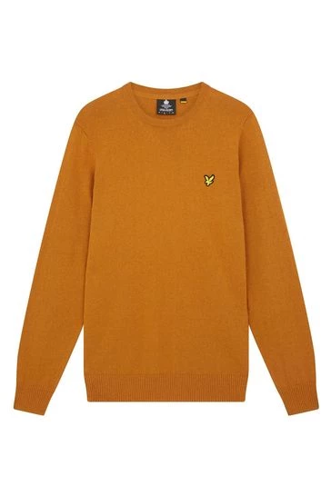 Lyle & Scott Brown Cotton Merino Crew Jumper 6 Lyle & Scott Brown Cotton Merino Crew Jumper - Image 6