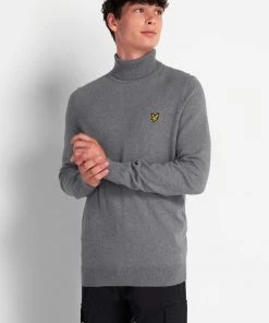 Lyle & Scott Grey Roll Neck Jumper