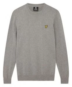 Lyle & Scott Grey Cotton Merino Crew Jumper -Lyle & Scott Outlet | Sale unnamed file 1460