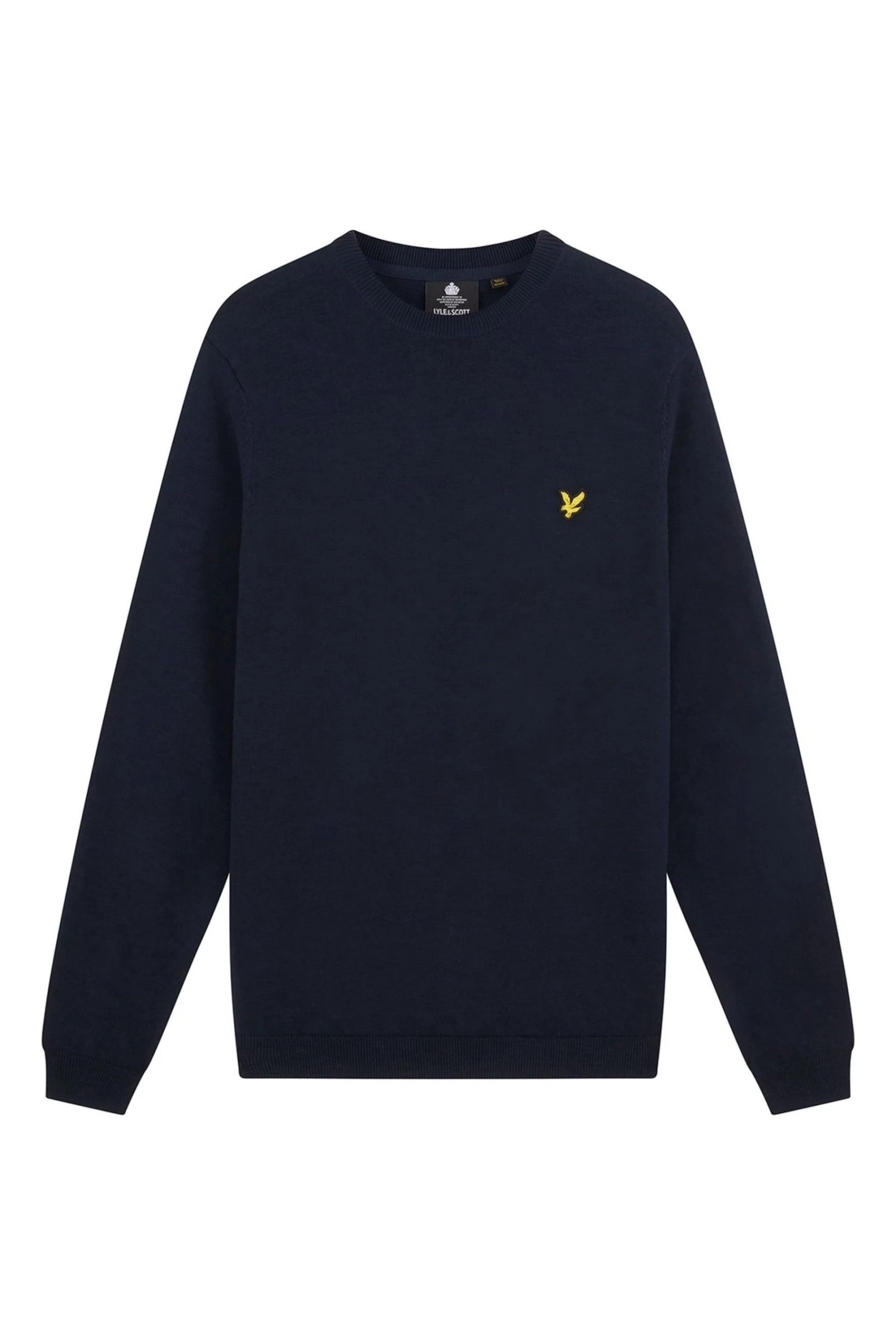 Lyle & Scott Blue Slub Cotton Turtle Neck Jumper 5 Lyle & Scott Blue Slub Cotton Turtle Neck Jumper - Image 5