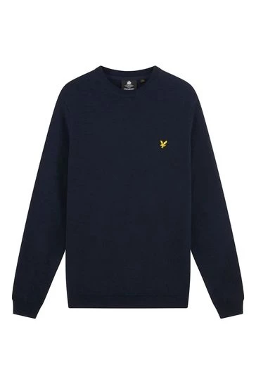 Lyle & Scott Blue Slub Cotton Turtle Neck Jumper 6 Lyle & Scott Blue Slub Cotton Turtle Neck Jumper - Image 6